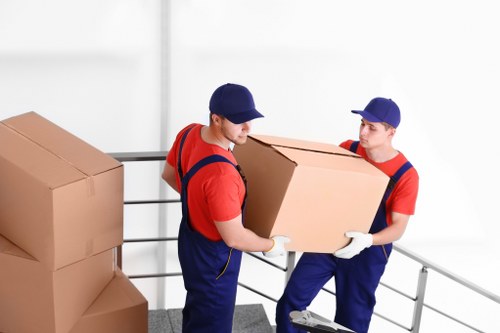 Commercial moving team handling office relocation in Marylebone