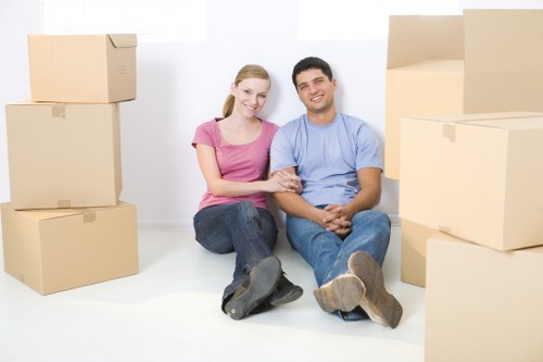 Local moving team handling boxes near Marylebone flats