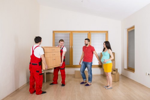Removal team helping with a Marylebone home move