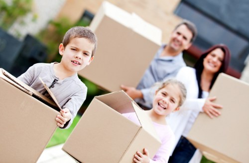 Furniture transport with a moving van in central London