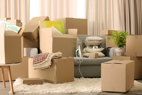 Careful wrapping of fragile household items during a Marylebone move